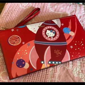 Authentic Furla Hello Kitty Wristlet Brand New